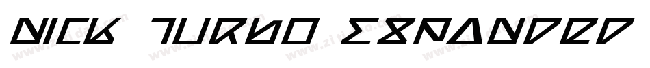 Nick Turbo Expanded Italic字体转换